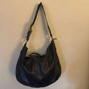 Black leather Coach Bag
